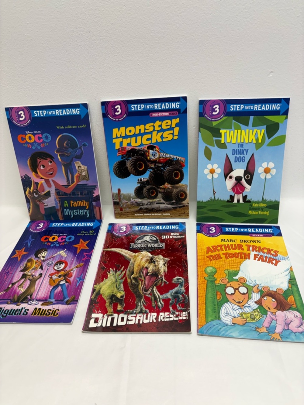 Kids Step into Reading Level 3, lot of 6 Book Set - Colorful Covers